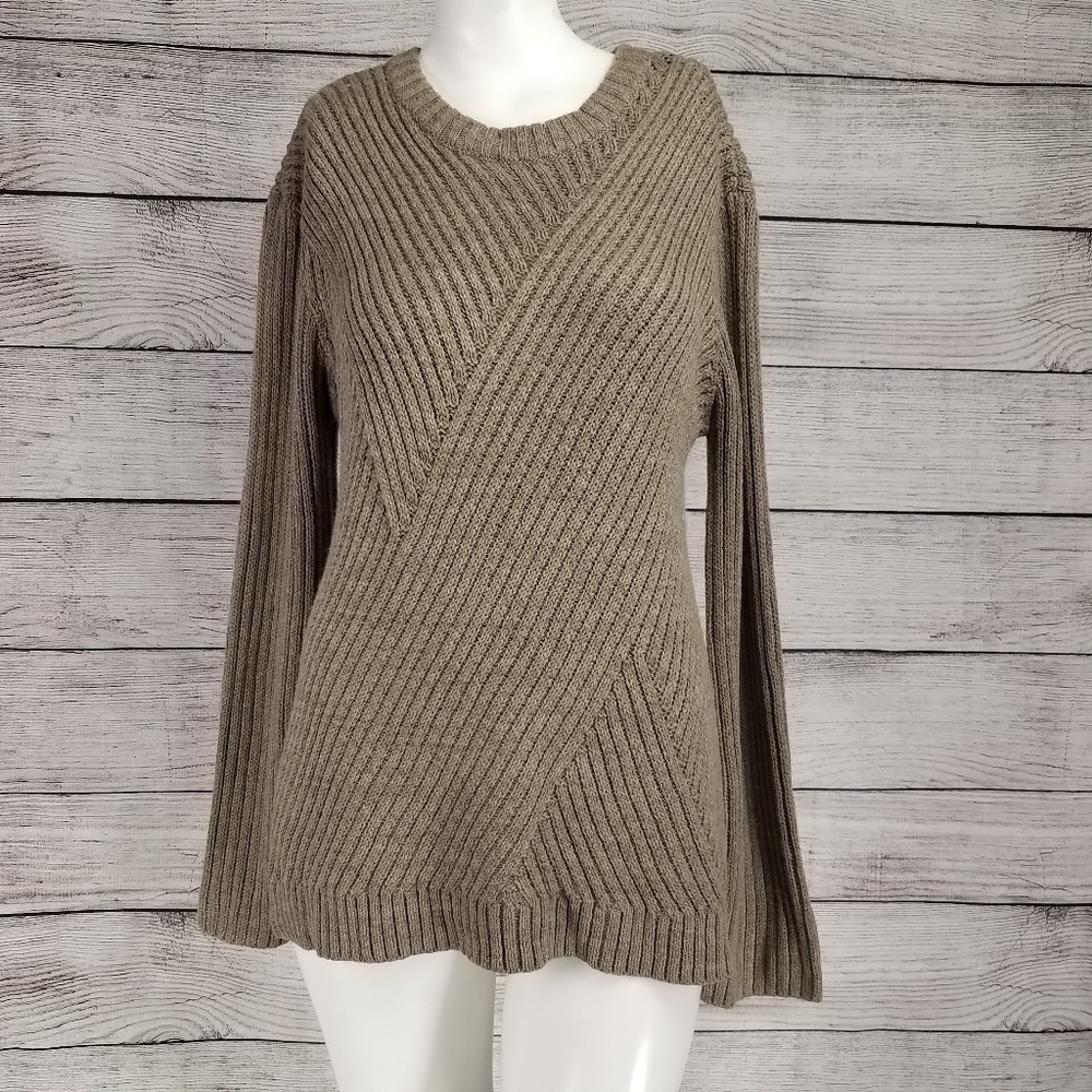 NEW La Classe Couture Bloomingdale's S Crew neck Sweater Pullover Ribbed Knit
